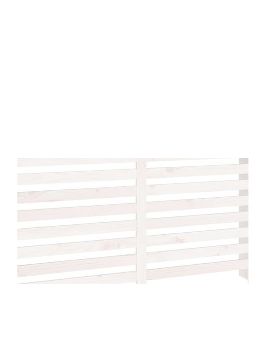 vidaXL Husă Pentru Radiator Din Lemn Masiv Alb 153x19x84cm