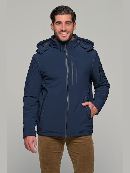 Red Point winter jacket with hood - DUSTIN 70371 6646 0800 Blue