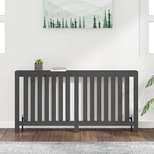 vidaXL vidaXL Gray Solid Wood Radiator Cover 169x19x84cm