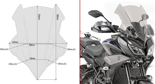 Givi Ζελατίνα για Yamaha Tracer 800/900/900GT 2018 D2139S