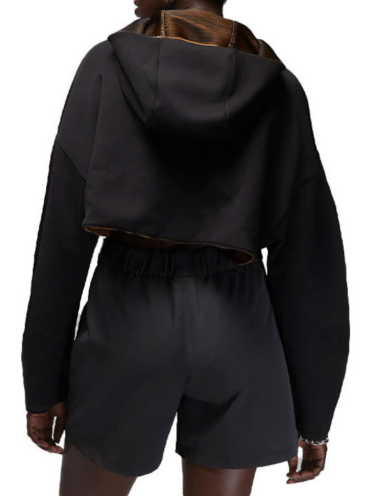 23 Engineered Short Women's Cardigan with Zipper Brown