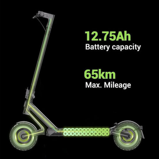 Navee S65 Електрически Скутер с Максимална скорост 20km/h и 65km Автономност в Сребърен Цвят