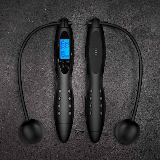 Mikamax Counter Meter Jump Rope Black Wireless