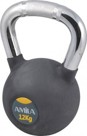 AMILA Kettlebell Rubber 12kg Black