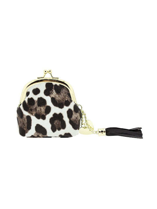 Fragola -1 Small Women's Wallet Coins White Leopard