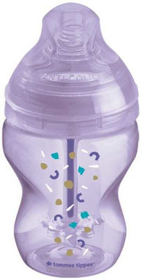 Tommee Tippee Plastikflasche Advanced Anti-Colic Gegen Koliken mit Silikonsauger für 0+, 0+ m, Monate Purple 260ml 1Stück