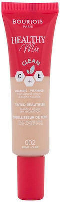 Bourjois Healthy Mix Tinted Beautifier 002 24h Feuchtigkeitsspendend Creme Gesicht Tag Gefärbt mit Vitamin C 30ml