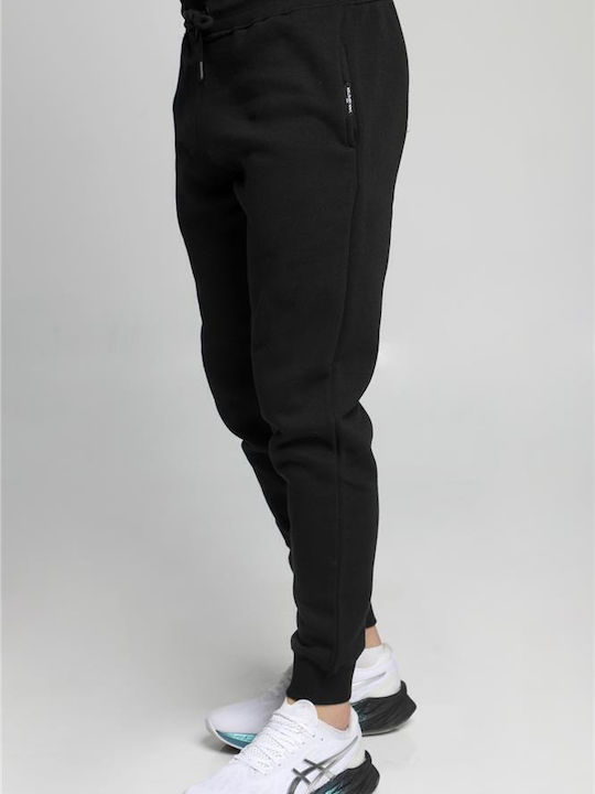 Van Hipster Men's Sweatpants with Rubber Black