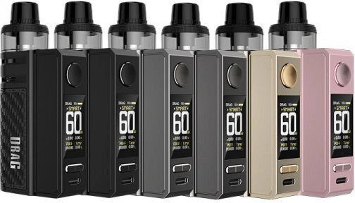 Voopoo Drag E60 Комплект капсули 4.5мл с Вградена Батерия 2550mAh въглеродни влакна