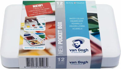 Royal Talens Van Gogh Set de colorat Set de acuarele de buzunar 12 culori 12buc 38729