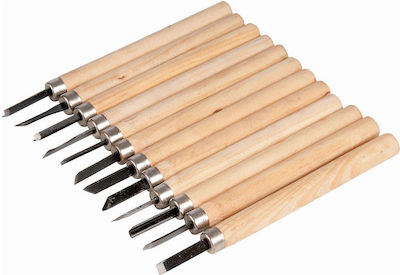 Pointed Chisel with Wooden Handle 10pcs