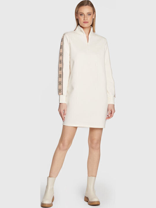 Britney Mini Sportliches Damenkleid Langärmeliges Beiges