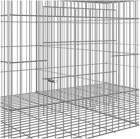 vidaXL Rodent Cage Rabbit Cage 2 Panels Made of Galvanized Iron Silver 110x79x54cm