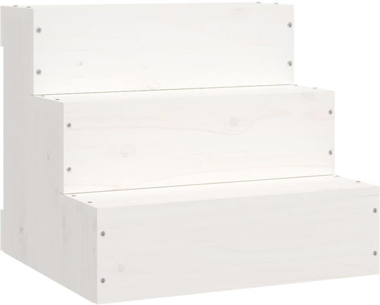 vidaXL Car Steps for Dog 40x37.5x35cm White