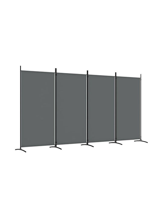 vidaXL Fabric Room Divider with 4 Panels 346x180cm