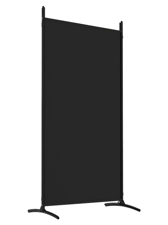 vidaXL Decorative Room Divider Fabric with 4 Panels Black 346x180cm