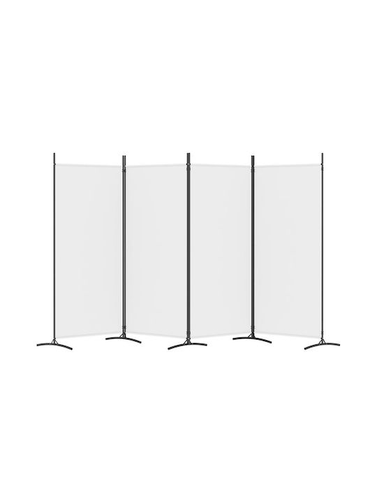vidaXL Decorativ Paravan Tesatura cu 4 Panouri White 346x180cm