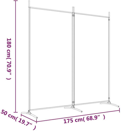 vidaXL Dekorativer Raumteiler Stoff 175x180cm