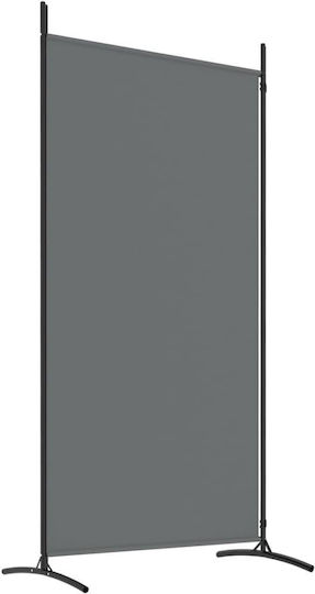 vidaXL Декоративен Параван Текстилен с 2 Панела Charcoal 175x180см
