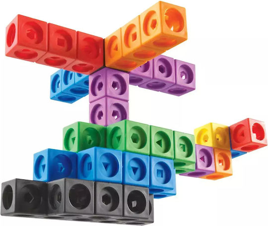 Learning Resources Mathlink Cubes Big Builders STEM Joc Educațional de Cunoștințe pentru 5+ ani Ani