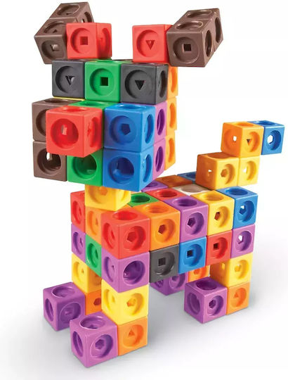 Learning Resources Mathlink Cubes Big Builders STEM Joc Educațional de Cunoștințe pentru 5+ ani Ani