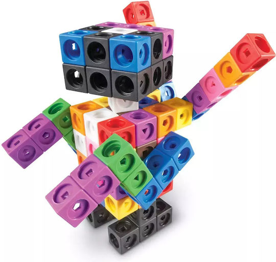 Learning Resources Mathlink Cubes Big Builders STEM Joc Educațional de Cunoștințe pentru 5+ ani Ani