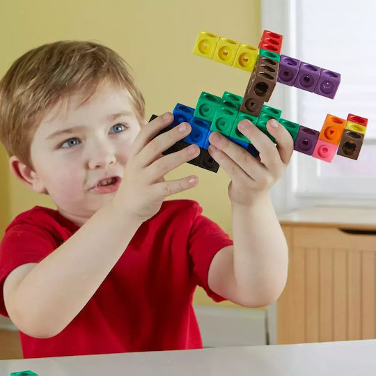 Learning Resources Mathlink Cubes Big Builders STEM Joc Educațional de Cunoștințe pentru 5+ ani Ani