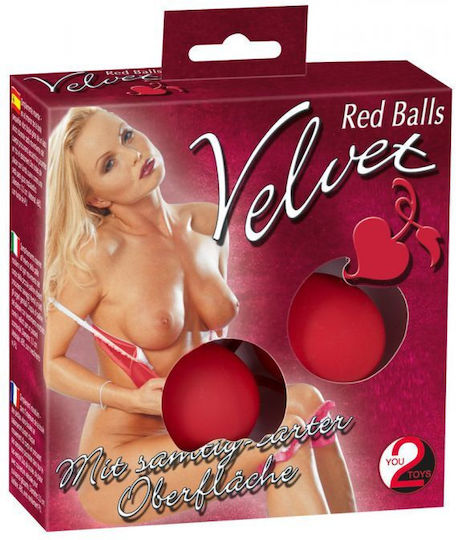 You2Toys Velvet Balls Κολπικές Μπάλες Κόκκινες