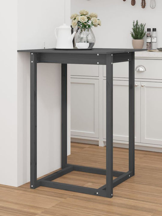 Tisch Bar aus Massivholz Gray 80x80x110cm