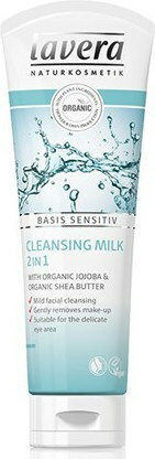 Lavera Basis Sensitiv Cleansing Milk 2 in 1 Emulsion Make-up Entferner Gesicht 125ml