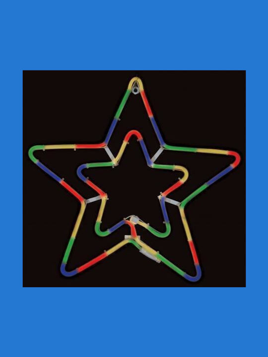 Lianos Weihnachtlicher Dekorativer Anhänger Stern Kunststoff Mehrfarbig 55x55cm 1Stück