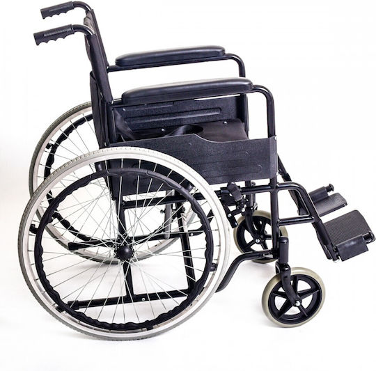Mobiak Basic I Wheelchair 24" Folding Simple Type with Simple Back 46cm 0804453 Black