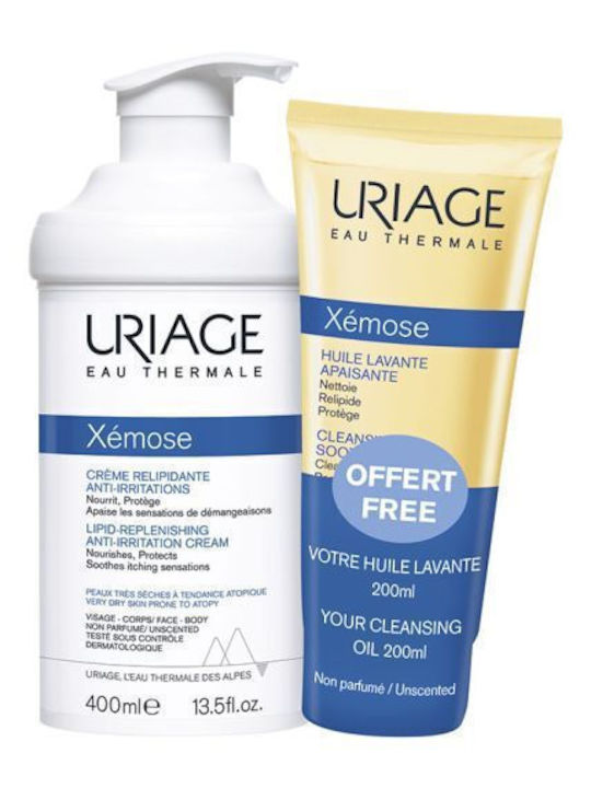 Uriage Xemose Replenishing Anti-Irritation Cream & Cleans Σετ Περιποίησης για Ενυδάτωση Uriage Xemose Replenishing Anti-Irritation Cream & Cleans Σετ Περιποίησης για Ενυδάτωση