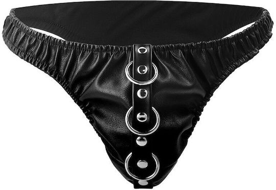 Darkness Darkness Underpants With Leash Herren Sexy Slip Schwarz