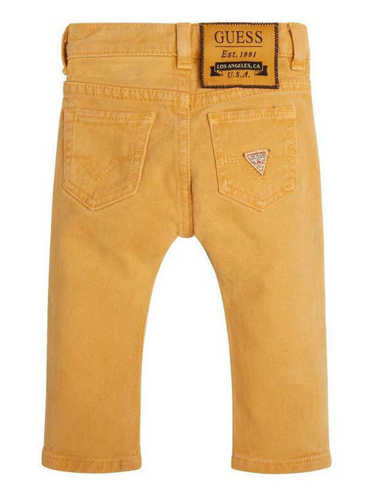Guess Παιδικό Τζιν Παντελόνι Κίτρινο Guess Παιδικό Τζιν Παντελόνι Κίτρινο