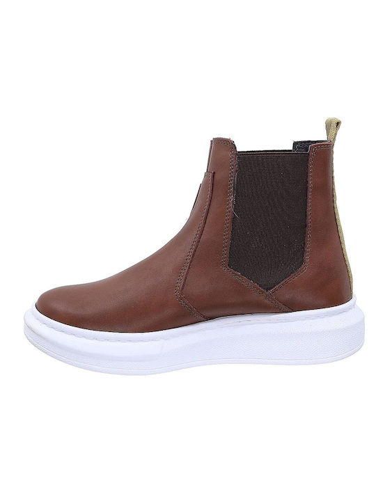 Boxer Leather Women's Chelsea Boots Tabac Brown