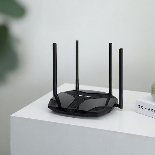 Mercusys MR80X v2 Drahtlos Router Wi-Fi 6 mit 3 Anschlüssen Gigabit Ethernet
