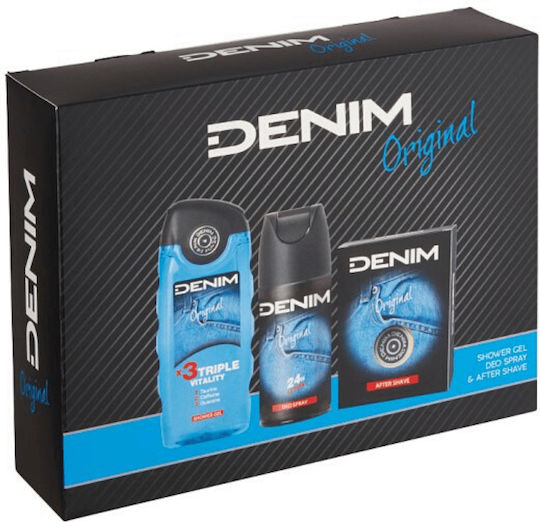 Denim Original Men's Giftset Skin Care Set for Moisturizing & Body Cleaning