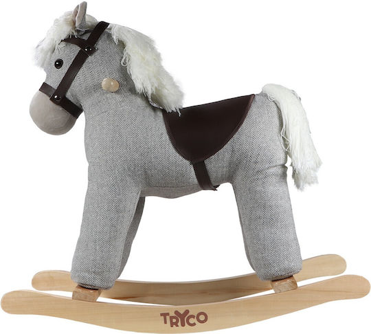 Tryco Wooden Rocking Toy Horse for 3+ months Gray