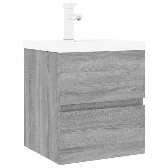 vidaXL Countertop with Sink L41xW38.5xH45cm Grey Sonoma