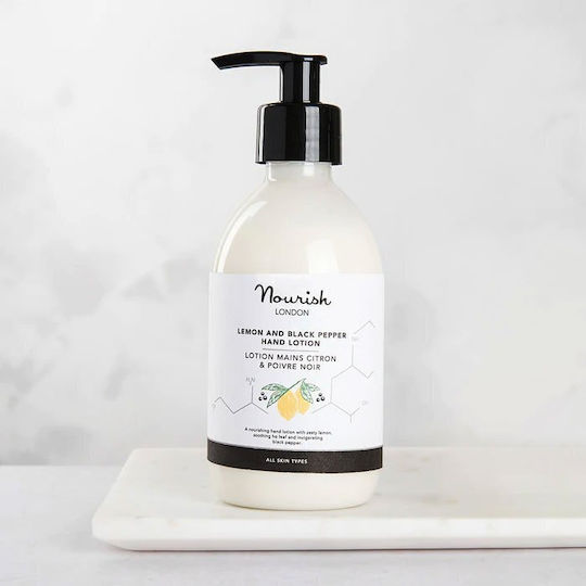 Nourish London Lemon & Black Pepper Moisturizing Cream for Dry Hands 300ml