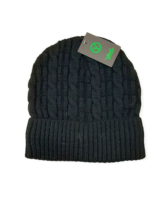 Verde Ανδρικός Beanie Σκούφος σε Μαύρο χρώμα