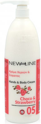 Imel New Line Hand & Body Cream Choco & Căpșuni Hidratantă Crema pentru Corp 1000ml