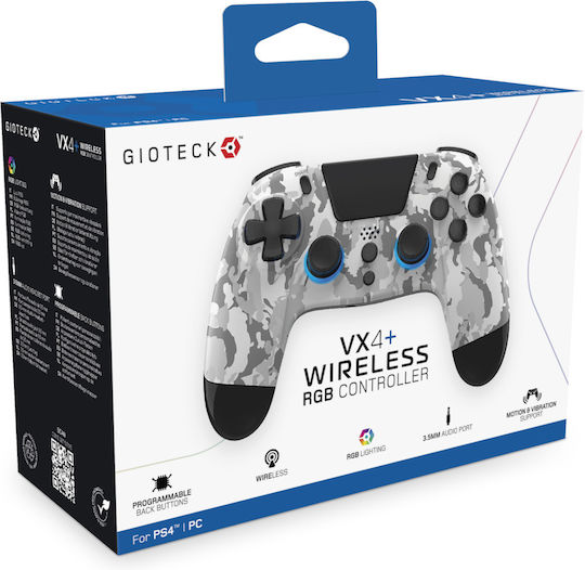 Gioteck WX4+ Безжичен Контролер за PS4 RGB Светлина Камуфлаж