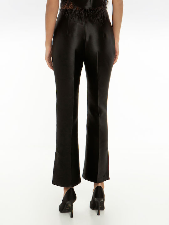 Toi&Moi Women's Fabric Trousers Flare Black