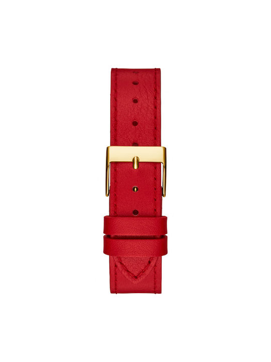 Fame Watch with Red Leather Strap