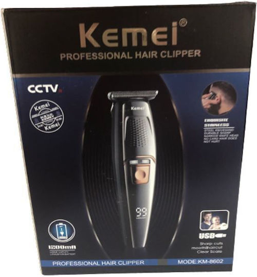 Kemei Wiederaufladbar Haarschneidemaschine Schwarz KM-8602