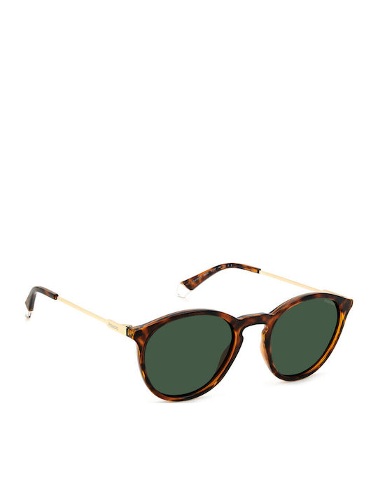 Polaroid Unisex Ochelari De Soare Cu Ramă Maro Tortoise Și Lentilă Polarized Verde PLD4129/S/X 086/UC