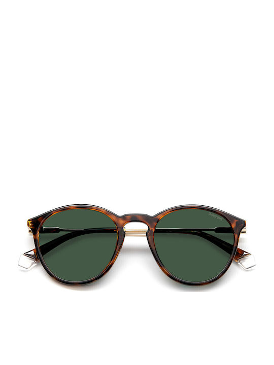 Polaroid Unisex Ochelari De Soare Cu Ramă Maro Tortoise Și Lentilă Polarized Verde PLD4129/S/X 086/UC