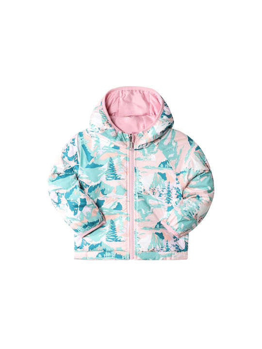 The North Face Waterproof Kids Casual Jacket short Double Sided Hooded Pink